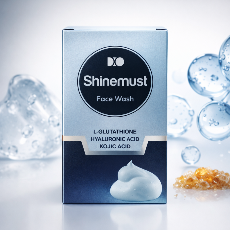 Shinemust Face Wash with L-Glutathione, Hyaluronic Acid & Kojic Acid