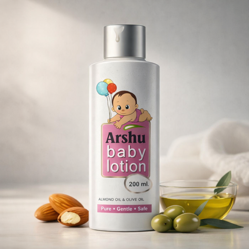 Arshu Baby Lotion with Almond Oil & Olive Oil (200 ml)